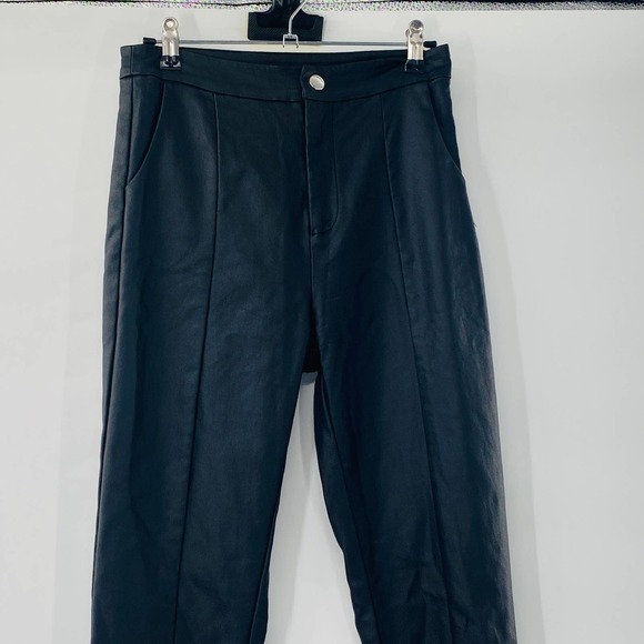 Princess Polly Faux Leather-Ryan Pants Black Size 6 Cigarette Leg Vegan Leather - Picture 6 of 9